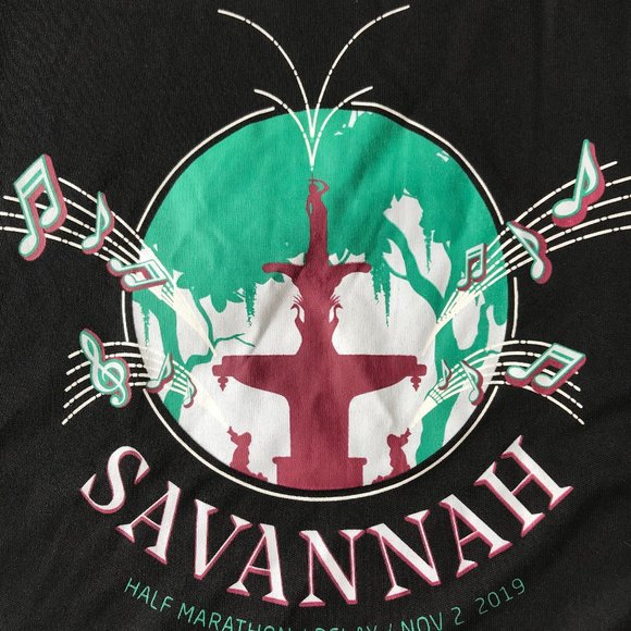 Savannah GA Half Marathon T Shirt Forsyth Fountain - Picture 3 of 13